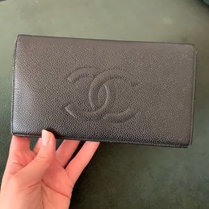 Chanel Clutch Wallet - classic in black caviar leather LAST CHANCE